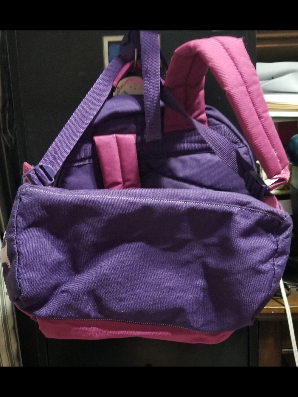 Vintage Kids' One Size Disney Magenta And Purple Winnie the Pooh School Backpack - Picture 11 of 14